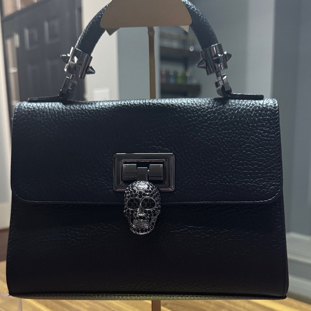 Philipp Plein Weapon iconic Skull Bowling Handbag